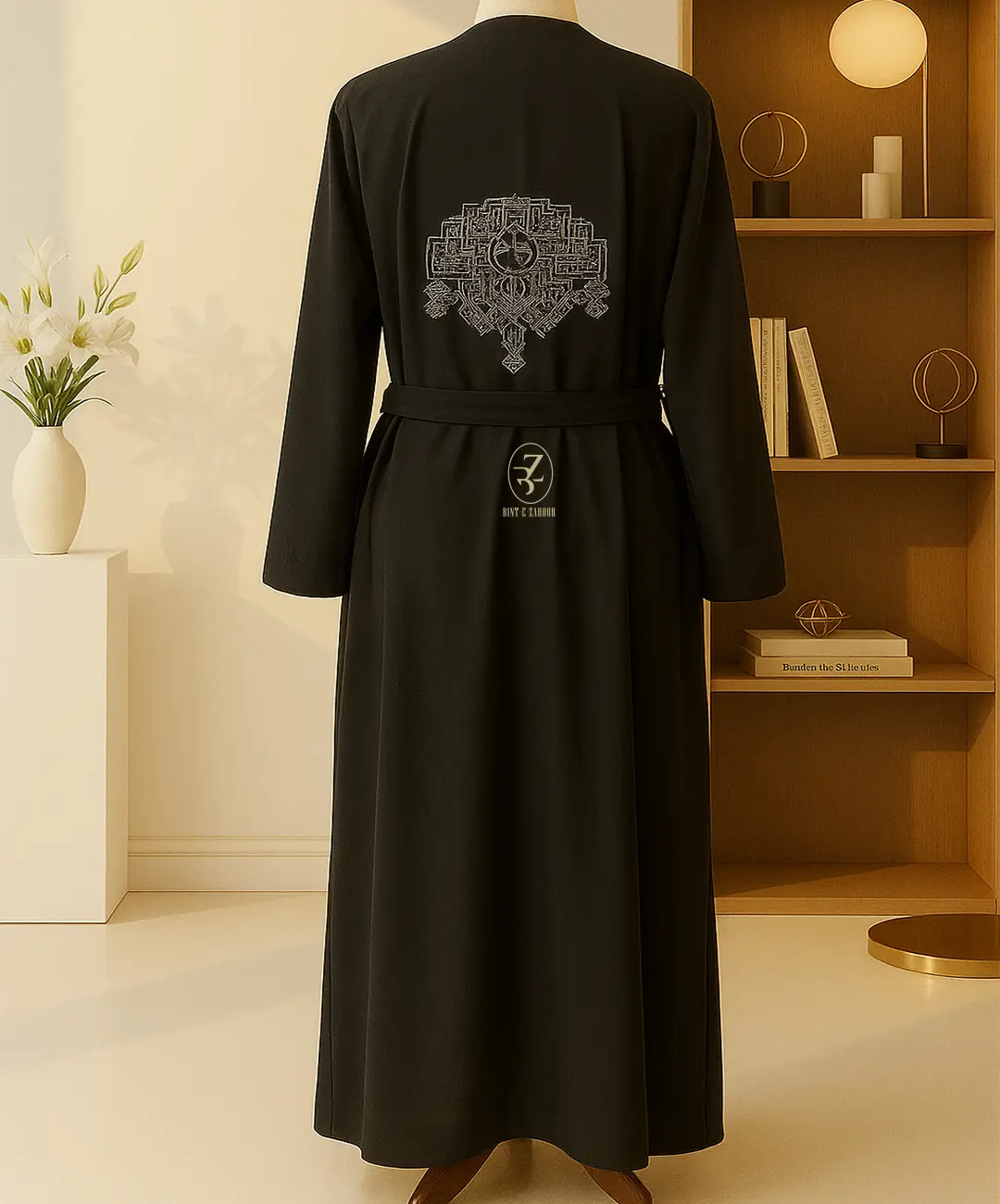 Moroccan Embroidered Kaftan Abaya - Image 2