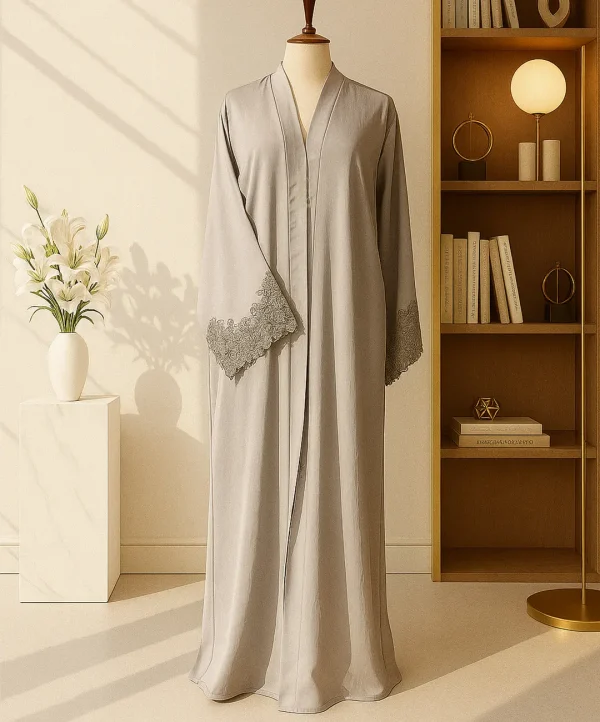 full length view of wool grey abaya